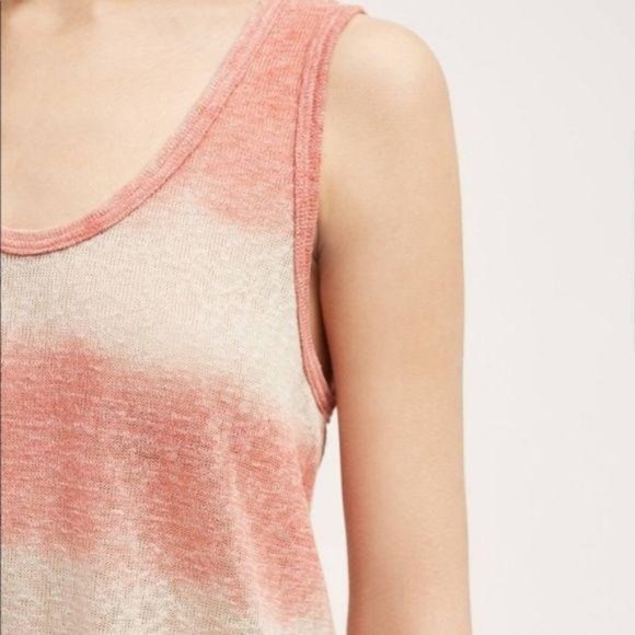 Anthro Eri Ali Striped Beach Tank Asymmetrical Tee - Picture 2 of 4